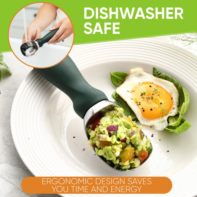 Heavy Duty Ice Cream Scoop with Soft Grip Handle