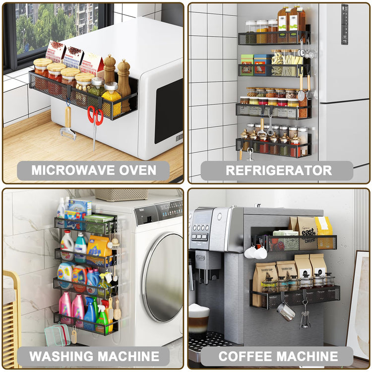 Magnetic Spice Rack for Refrigerator (5 Count)