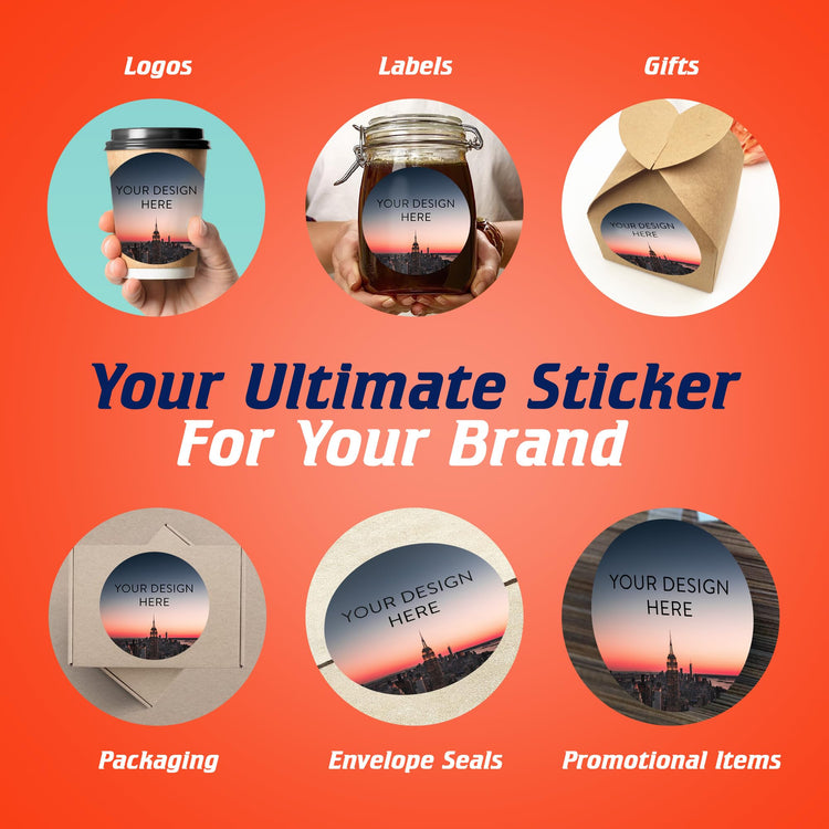 Custom Vinyl Stickers Your Image (100 Count)