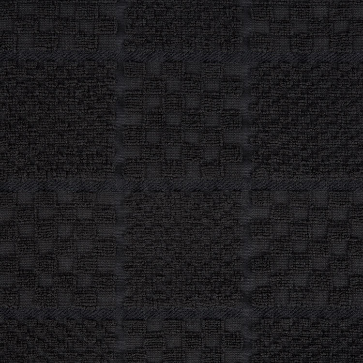 KitchenAid Quilted Cotton Terry Cloth Oven Mitt, Pot Holder Heat Resistant, 16"x26", 7"x13" & 7"x10", Matte Black