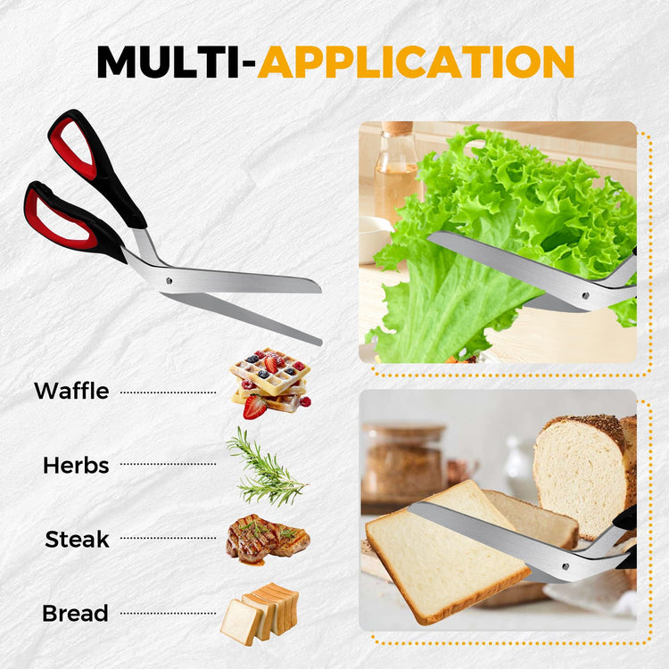 Detachable Pizza Scissors Cutter with Sharp Stainless Steel Blade