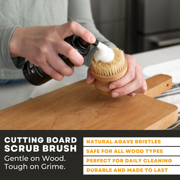 Cutting Board Cleaning Brush for Wood Boards & General Scrubbing