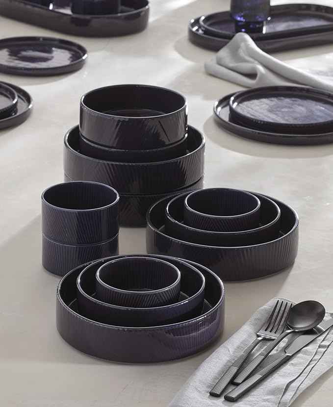 Lenox 898170 Modulus 12-Piece Bowl Set, Nightshade