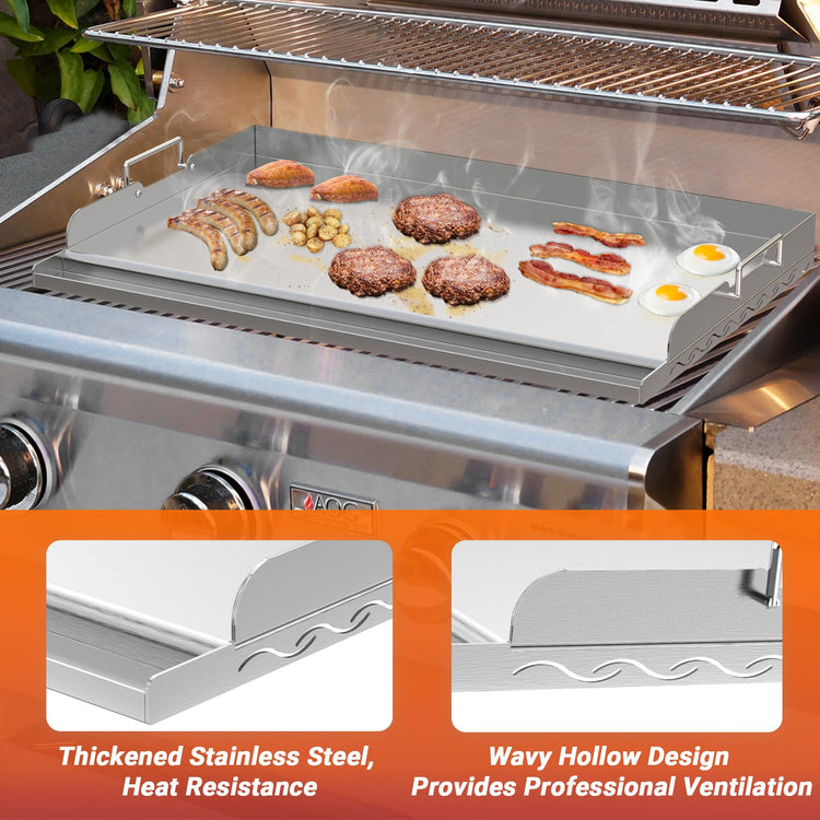 25x16 Inch Stainless Steel Griddle for BBQ and Flat Top Grill