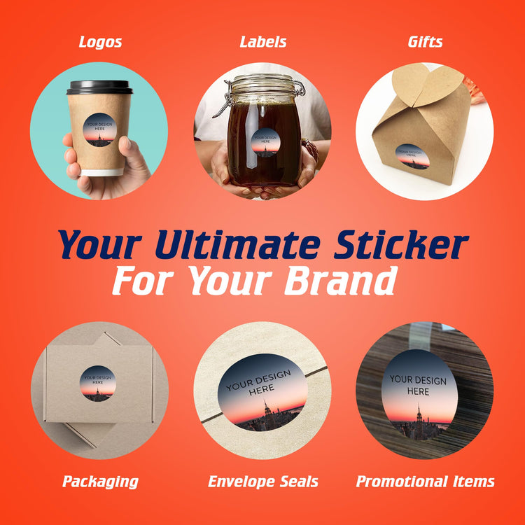 Custom Vinyl Stickers Your Image (100 Count)