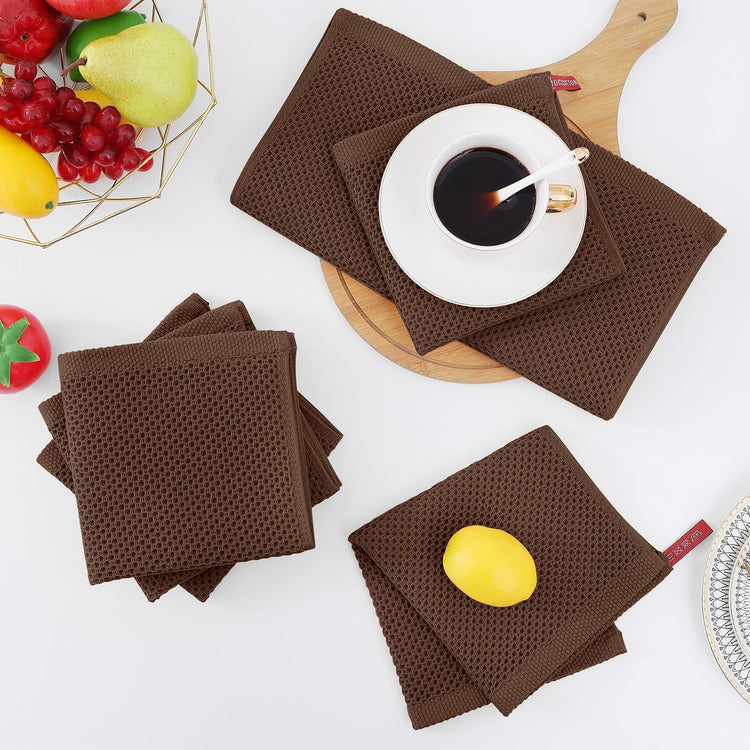 100% Cotton Waffle Weave Kitchen Dish Cloths 12 (12 Count)