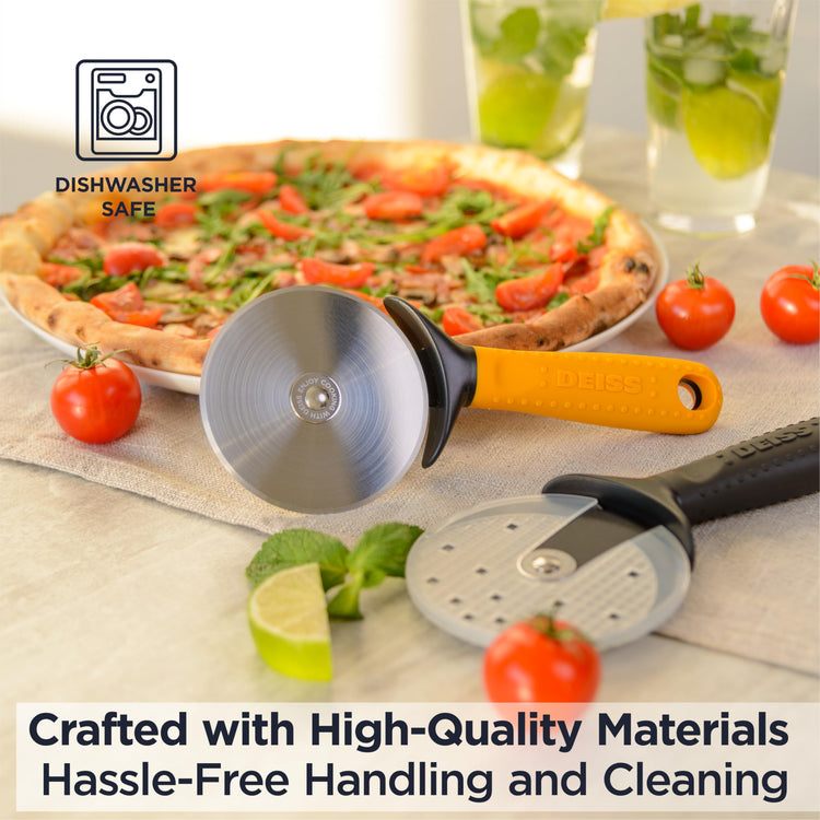 Pro Heavy Duty Pizza Cutter With Wheel Slicer
