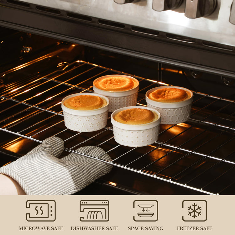 6 oz Ceramic Ramekins Set of 4
