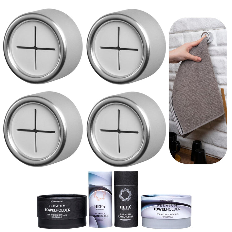 Self Adhesive Dish Towel Holder Hooks (4 Count)