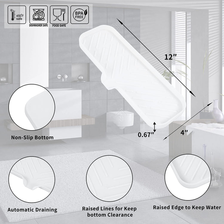 Silicone Soap Dish with Drain Spout