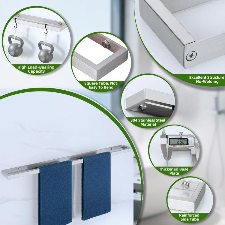 28 Inch Hand Towel Holder Towel Bar for Bathroom Wall Mounted