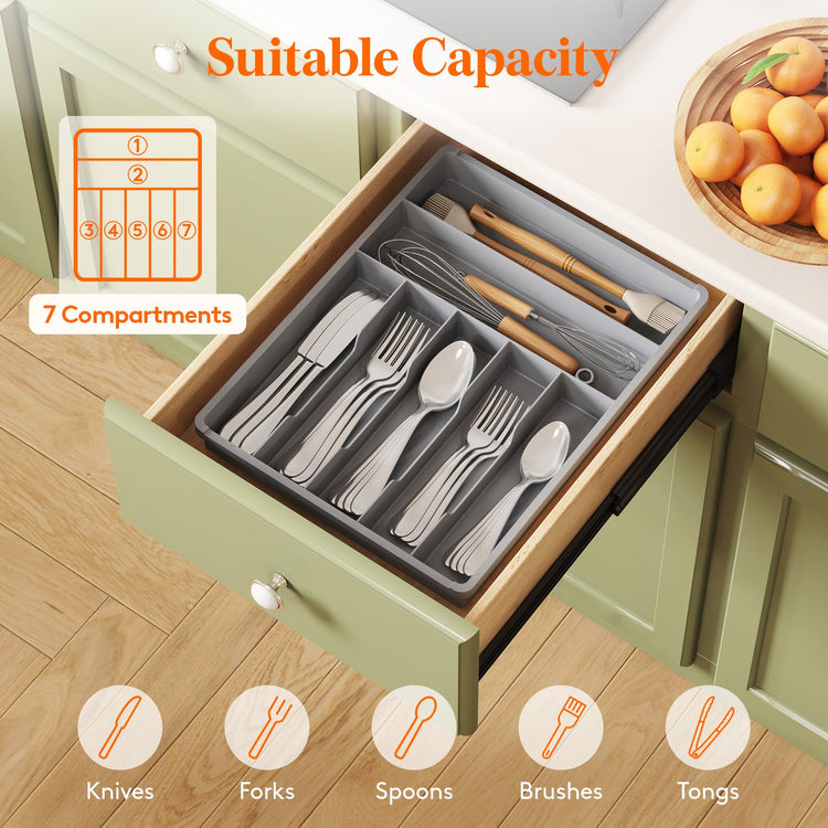 Silverware Drawer Organizer Tray