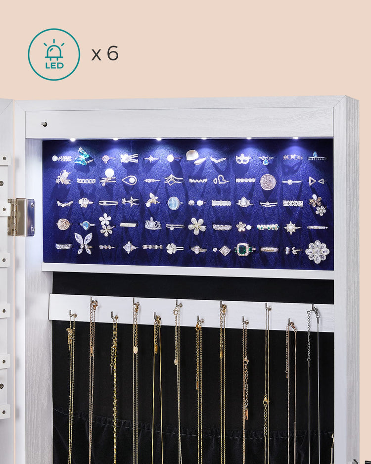 Mirror Jewelry Cabinet Armoire