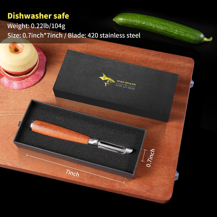 Peels Smoothly Wooden Vegetable Peeler for Kitchen
