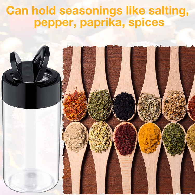 8.7 oz 30 Pack Plastic Spice Jars with Shaker Lids Clear Seasoning Containers Spice Bottles for Kitchen Storing Herbs Seasoning Powders