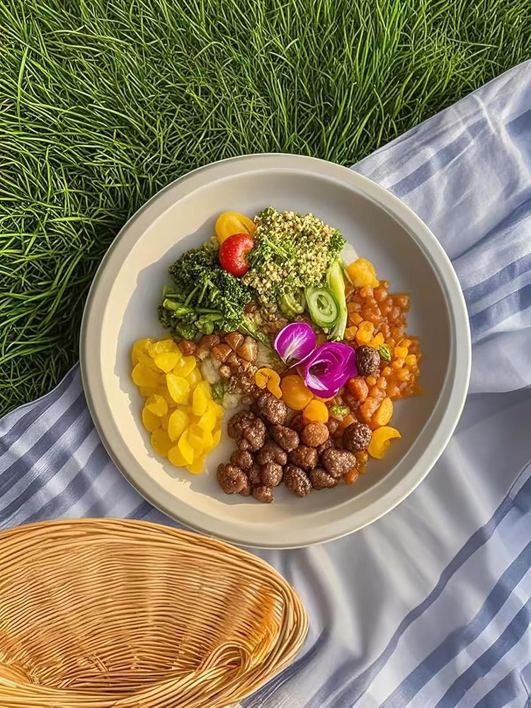 Compostable Paper Plates 9 Inch - 100% Biodegradable, Heavy Duty Eco-Friendly Disposable Plates for Camping,Parties, Weddings, BBQ (150 Pack) (9" Natural Brown)