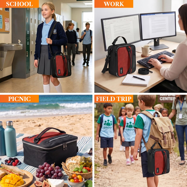 Insulated Lunch Bag for Men Women Kids