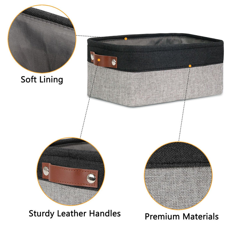 Small Storage Baskets for Shelves (6 Count)