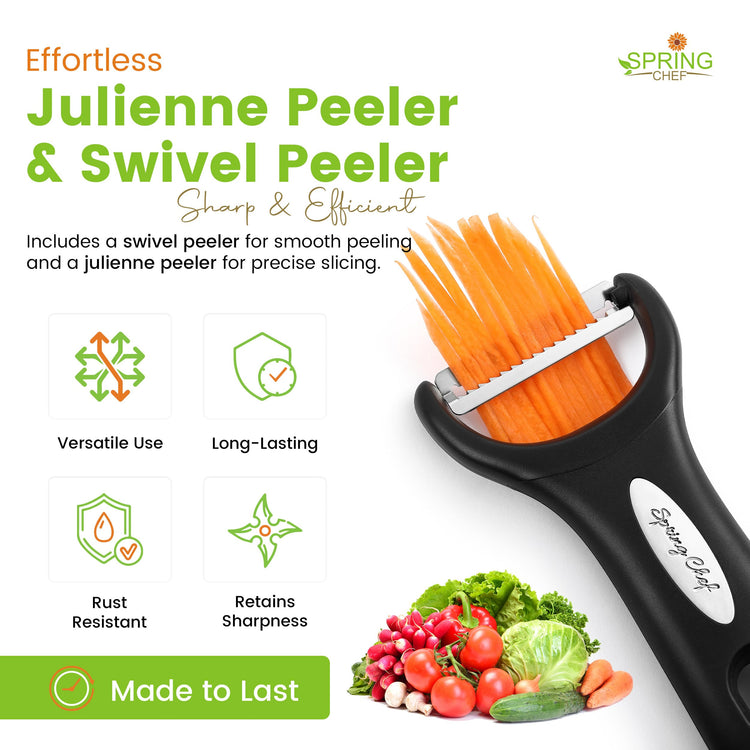 Swivel Potato Peeler & Julienne Vegetable Peeler w (2 Count)