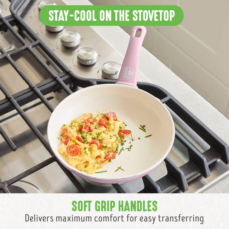 Soft Grip 8” Frypan Skillet and Spatula Breakfast Cookware Set