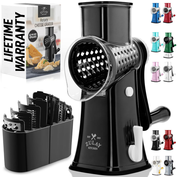 Rotary Cheese Grater 5 Blade Cheese Shredder