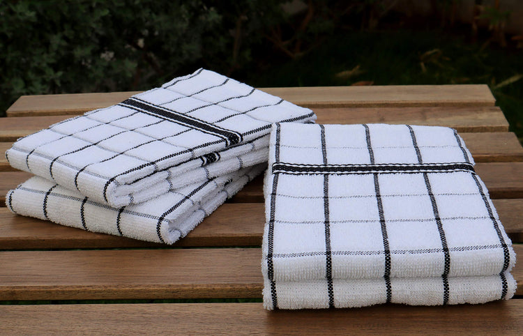 Terry Cotton Kitchen Towels 4 (4 Count)