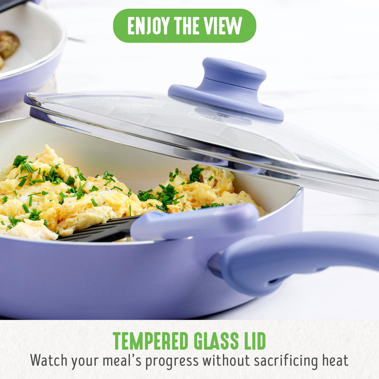 16 Piece Ceramic Nonstick Pots & Pans Cookware Set