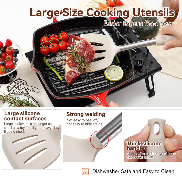 35 Pcs Silicone Cooking Utensils Set BPA Free 446°F Heat Resistant (35 Count)