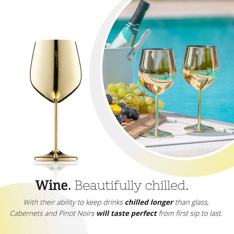 Stainless Steel Wine Glass (4 Count)