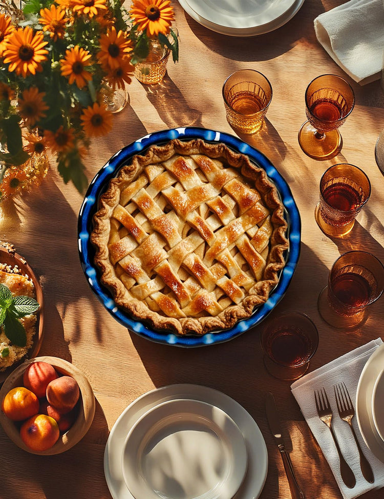 Pie Pan for Baking 9 Inch Ceramic Pie Dish for Apple Pie