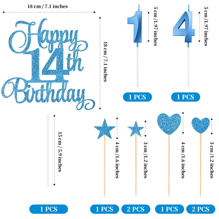14th Birthday Cake Decorations