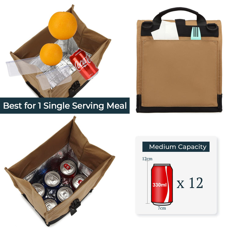 Insulated Lunch Bag Rolltop Lunch Box