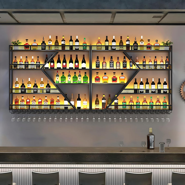 63in Large Wall Mounted Wine Rack