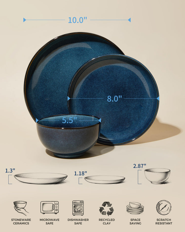 Stoneware Dinnerware Sets for 4