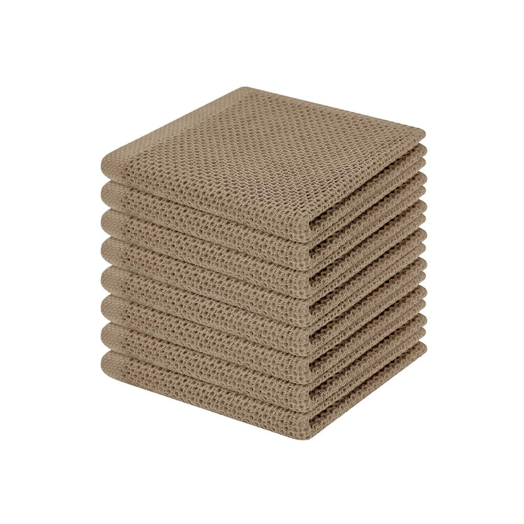 100% Cotton Waffle Weave Kitchen Dish Cloths 8 (8 Count)