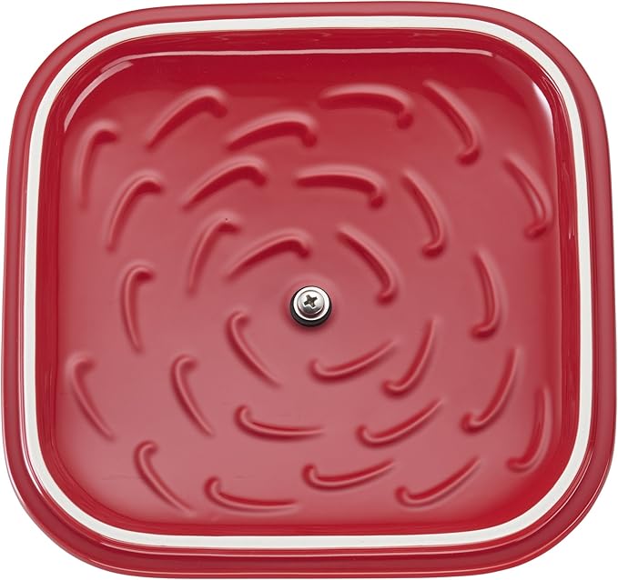 STAUB Ceramic 4-pc Baking Pans Set, Casserole Dish with Lid, Brownie Pan, Cherry