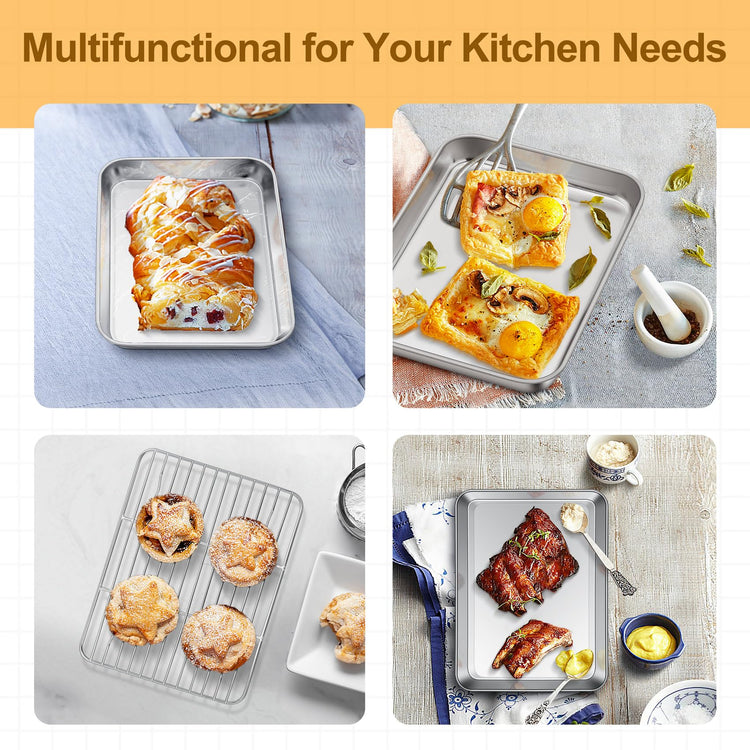 Toaster Oven Tray and Rack Set (2 Count)