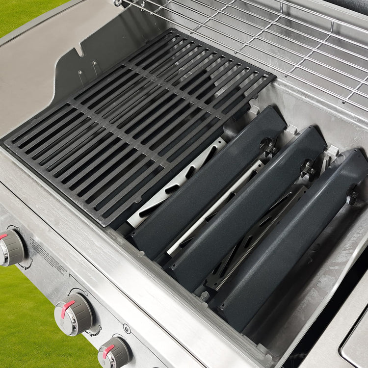 17" Flavorizer Bars 66795 and 18.75" Cast Iron Grill Grates 66095 Combo for Weber Genesis II LX 300 Series