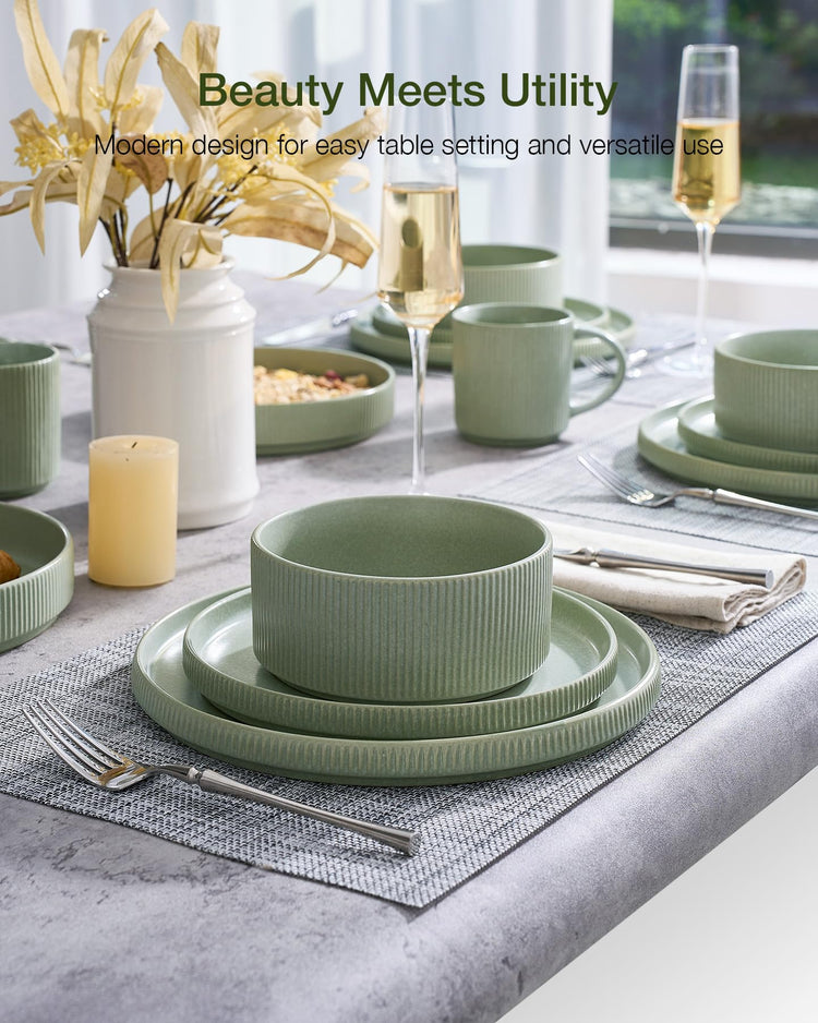 Star Stoneware Dinnerware Sets for 8 (24 Count)