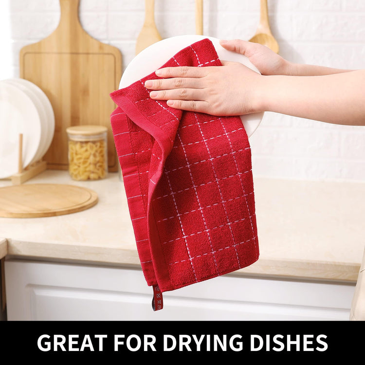 100% Cotton Terry Kitchen Dish Cloths (8 Count)