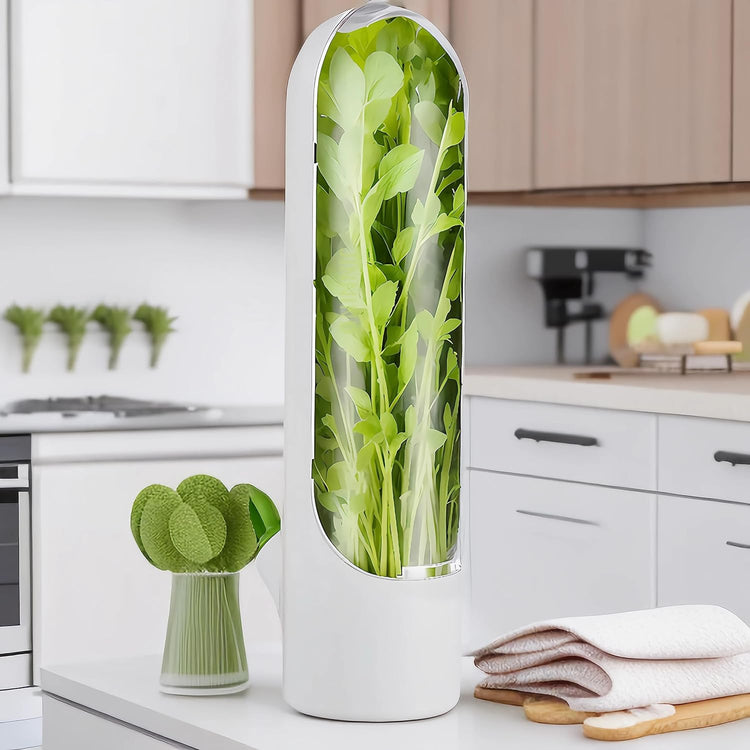 Herb Saver for Refrigerator, Fresh Herb Keeper- Herb Saver Pod Containers, Herb Fresh Keeper for Refrigerator,Herb Storage for Cilantro,Parsley, Asparagus,Keeps Vegetables Fresh for 2-3 Week(3pcs)