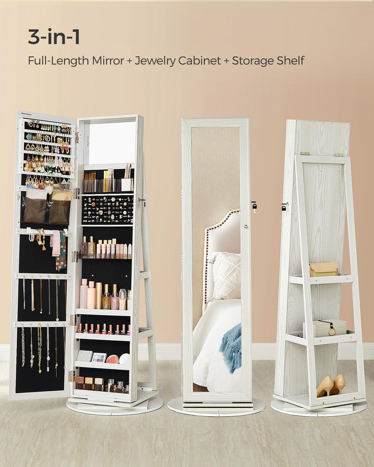 360° Swivel Jewelry Cabinet