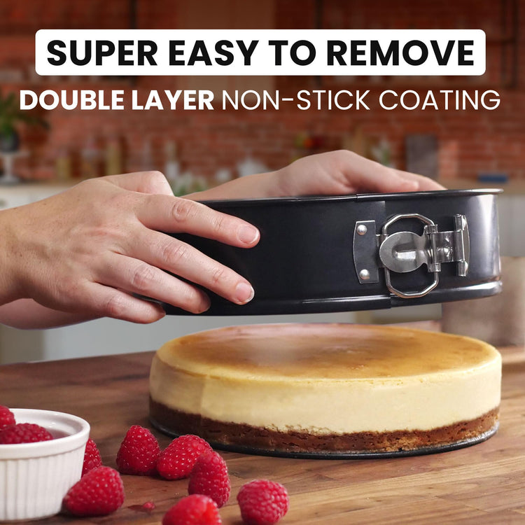 Premium 9 Inch Springform Pan Nonstick Cheesecake Pan with Removable Bottom