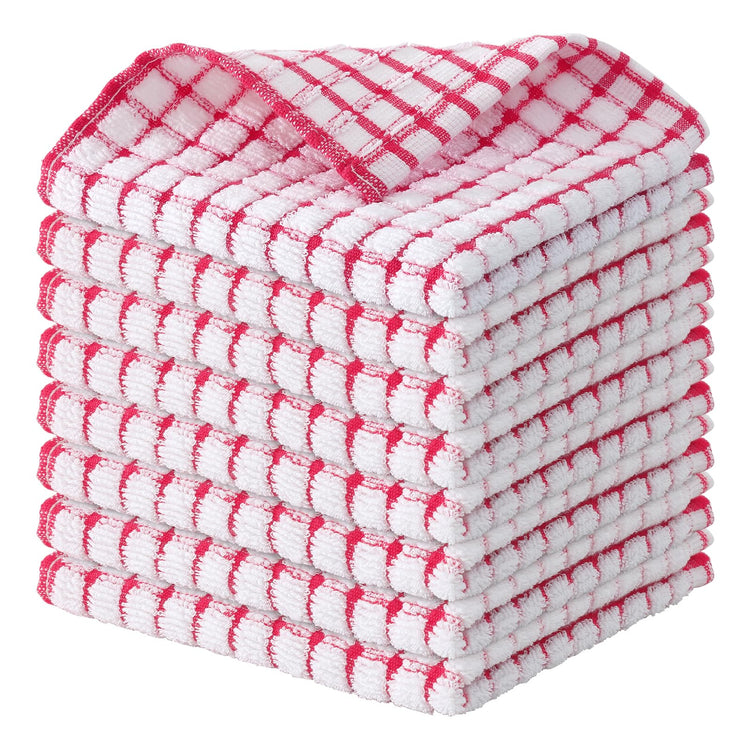 Cotton 8 Pack Terry Kitchen Dish Cloths (8 Count)