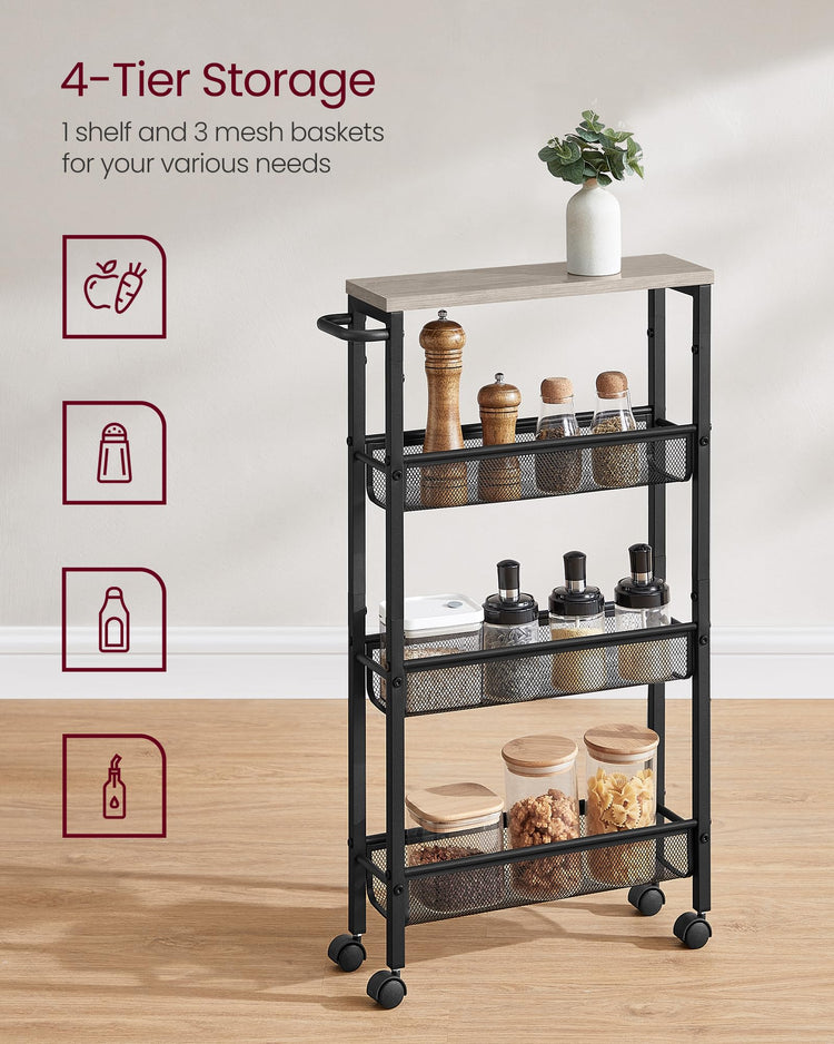 Slim Rolling Cart