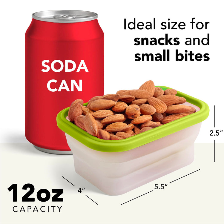 Collapsible Food Storage Containers with Lids