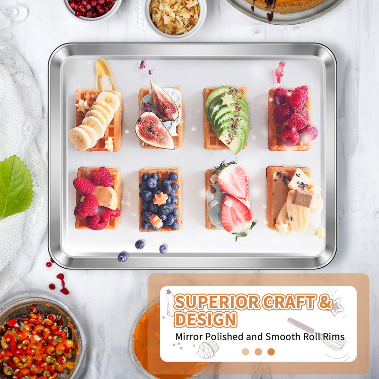 Stainless Steel Baking Sheet Pan Set of 2