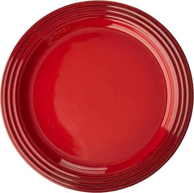Le Creuset Stoneware Set of 4 Dinner Plates, 10.5" each, Cerise