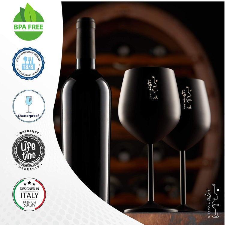 Stainless Steel Wine Glass (2 Count)