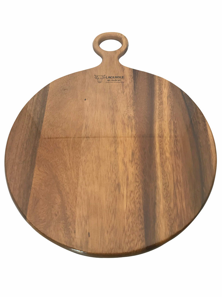 Laguiole en Aubrac Round Solid Maple Pizza Wood Cutting Board for Serving